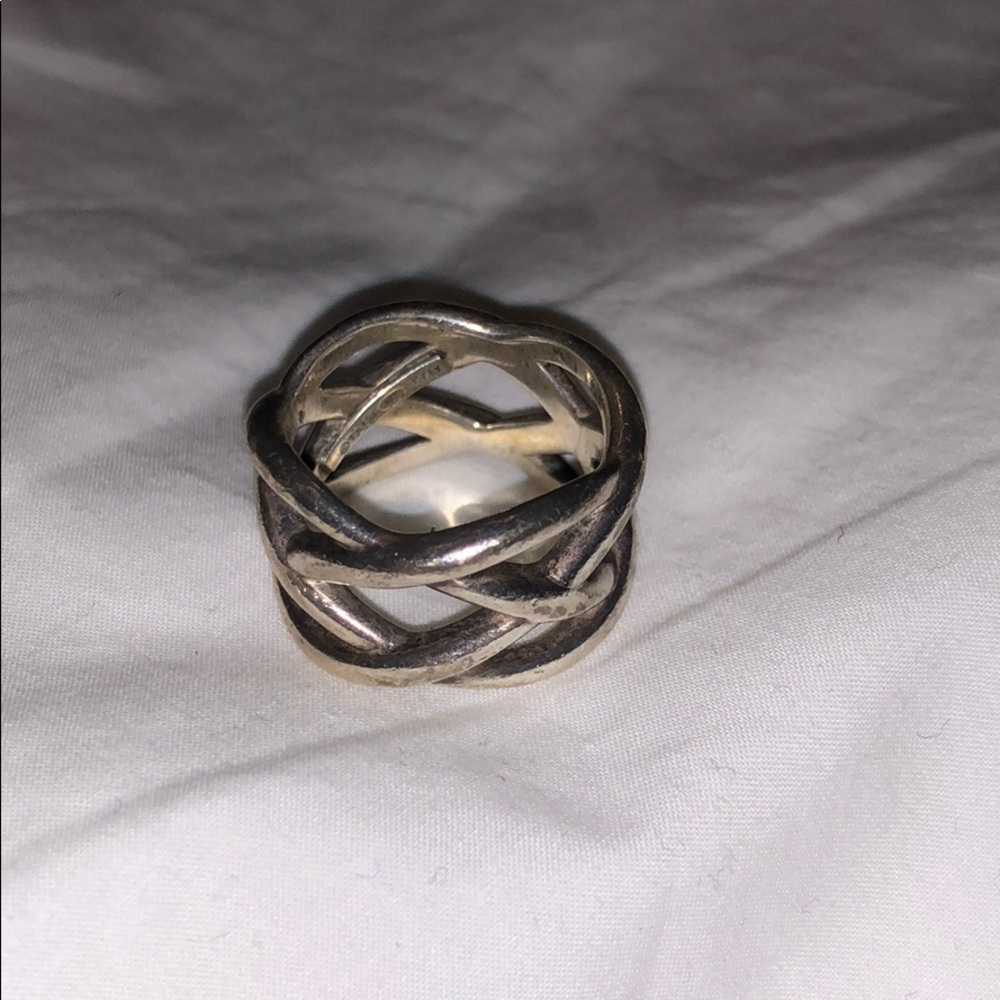 TIFFANY & CO SOKVER WOVEN RING